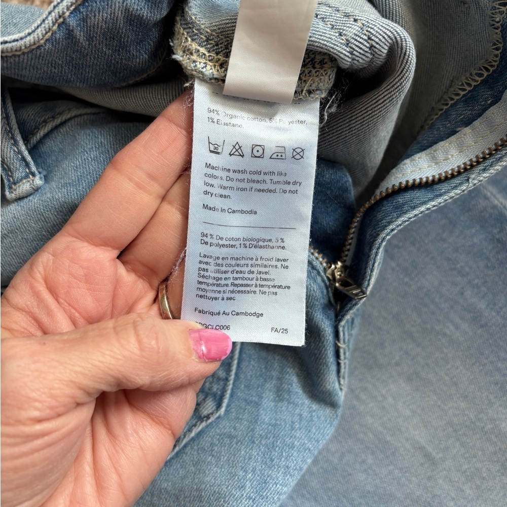 Quince Bella Stretch Patch Pocket Wide Leg Jeans Size 25 - Picture 6 of 10